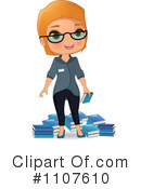 Librarian Clipart #1107610 by Melisende Vector