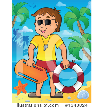 Royalty-Free (RF) Lifeguard Clipart Illustration by visekart - Stock Sample #1340824