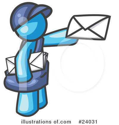 Mail Man Clipart #24031 by Leo Blanchette