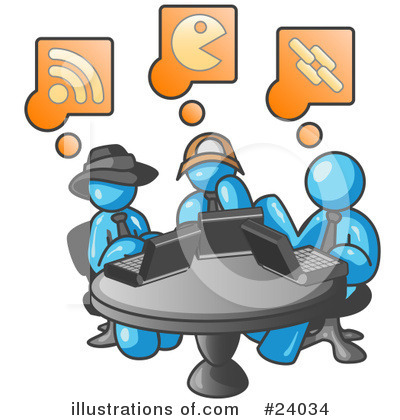 Royalty-Free (RF) Light Blue Collection Clipart Illustration by Leo Blanchette - Stock Sample #24034