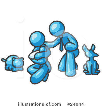 Royalty-Free (RF) Light Blue Collection Clipart Illustration by Leo Blanchette - Stock Sample #24044