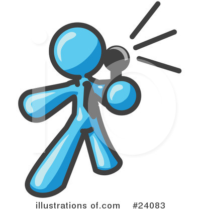 Royalty-Free (RF) Light Blue Collection Clipart Illustration by Leo Blanchette - Stock Sample #24083