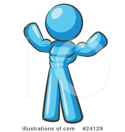 Royalty-Free (RF) Light Blue Collection Clipart Illustration by Leo Blanchette - Stock Sample #24129