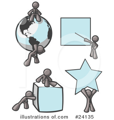 Royalty-Free (RF) Light Blue Collection Clipart Illustration by Leo Blanchette - Stock Sample #24135