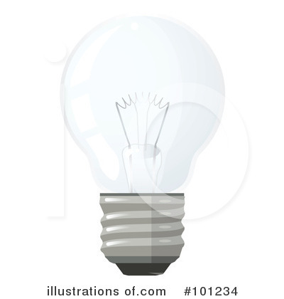 Royalty-Free (RF) Light Bulb Clipart Illustration by Leo Blanchette - Stock Sample #101234