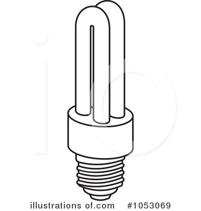 Royalty-Free (RF) Light Bulb Clipart Illustration by Any Vector - Stock Sample #1053069