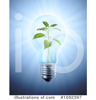 Royalty-Free (RF) Light Bulb Clipart Illustration by Mopic - Stock Sample #1092397