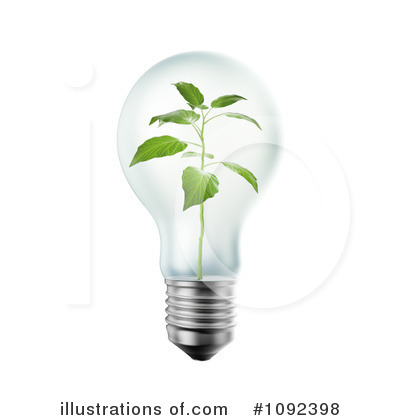Royalty-Free (RF) Light Bulb Clipart Illustration by Mopic - Stock Sample #1092398