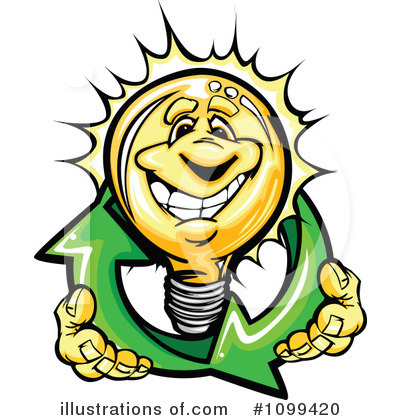 Royalty-Free (RF) Light Bulb Clipart Illustration by Chromaco - Stock Sample #1099420