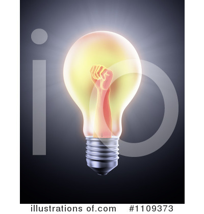 Royalty-Free (RF) Light Bulb Clipart Illustration by Mopic - Stock Sample #1109373