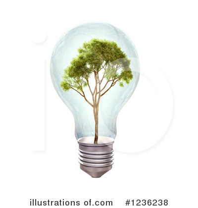 Royalty-Free (RF) Light Bulb Clipart Illustration by Mopic - Stock Sample #1236238