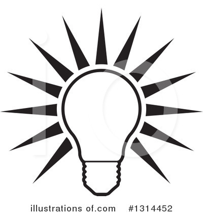 Royalty-Free (RF) Light Bulb Clipart Illustration by Lal Perera - Stock Sample #1314452