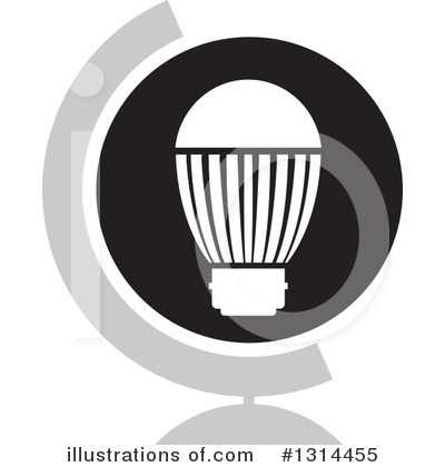 Royalty-Free (RF) Light Bulb Clipart Illustration by Lal Perera - Stock Sample #1314455