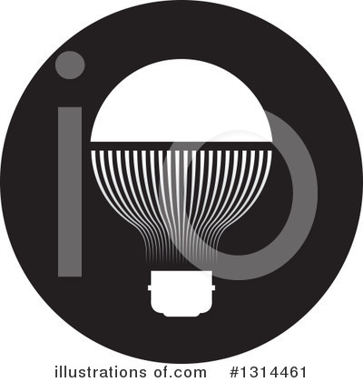 Royalty-Free (RF) Light Bulb Clipart Illustration by Lal Perera - Stock Sample #1314461