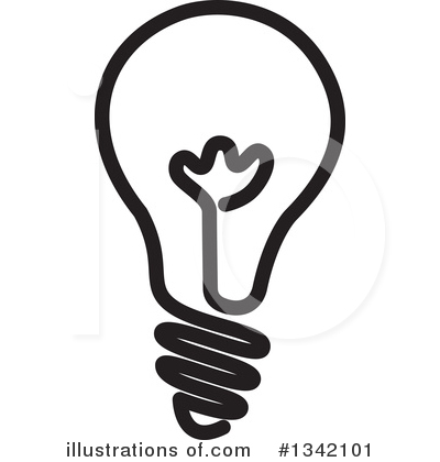 Royalty-Free (RF) Light Bulb Clipart Illustration by ColorMagic - Stock Sample #1342101
