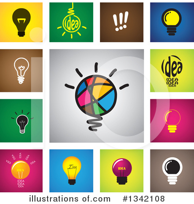 Royalty-Free (RF) Light Bulb Clipart Illustration by ColorMagic - Stock Sample #1342108