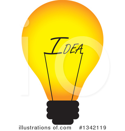 Royalty-Free (RF) Light Bulb Clipart Illustration by ColorMagic - Stock Sample #1342119