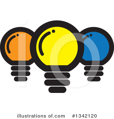 Royalty-Free (RF) Light Bulb Clipart Illustration by ColorMagic - Stock Sample #1342120