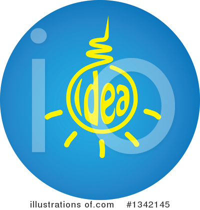 Royalty-Free (RF) Light Bulb Clipart Illustration by ColorMagic - Stock Sample #1342145