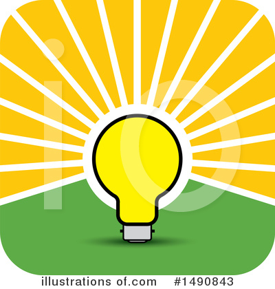 Royalty-Free (RF) Light Bulb Clipart Illustration by Lal Perera - Stock Sample #1490843