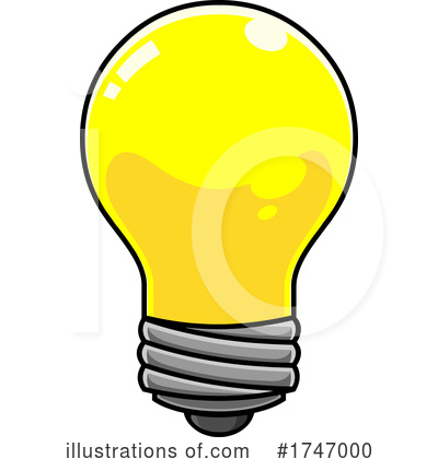 Yellow Light Bulb Clipart #1747000 by Hit Toon