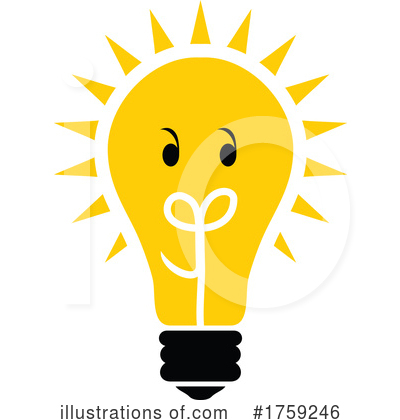 Royalty-Free (RF) Light Bulb Clipart Illustration by Vector Tradition SM - Stock Sample #1759246