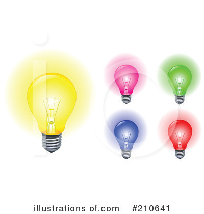 Royalty-Free (RF) Light Bulb Clipart Illustration by yayayoyo - Stock Sample #210641