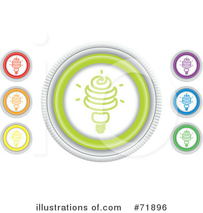 Royalty-Free (RF) Light Bulb Clipart Illustration by inkgraphics - Stock Sample #71896
