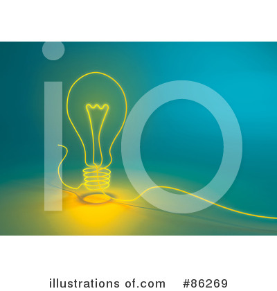 Royalty-Free (RF) Light Bulb Clipart Illustration by Mopic - Stock Sample #86269