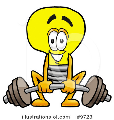 Royalty-Free (RF) Light Bulb Clipart Illustration by Mascot Junction - Stock Sample #9723