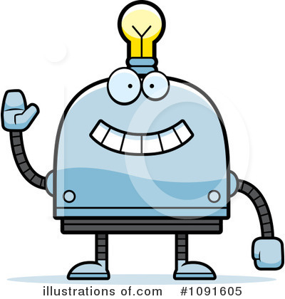 Light Bulb Robot Clipart #1091605 by Cory Thoman