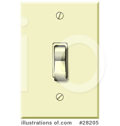 Royalty-Free (RF) Light Switch Clipart Illustration by djart - Stock Sample #28205