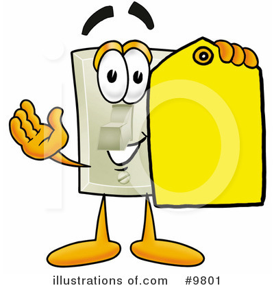 Royalty-Free (RF) Light Switch Clipart Illustration by Mascot Junction - Stock Sample #9801