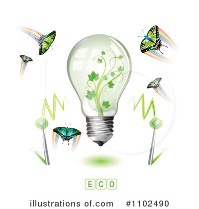 Royalty-Free (RF) Lightbulb Clipart Illustration by merlinul - Stock Sample #1102490