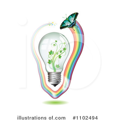Royalty-Free (RF) Lightbulb Clipart Illustration by merlinul - Stock Sample #1102494