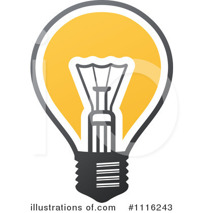 Royalty-Free (RF) Lightbulb Clipart Illustration by elena - Stock Sample #1116243