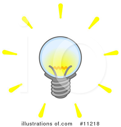 Royalty-Free (RF) Lightbulb Clipart Illustration by Leo Blanchette - Stock Sample #11218