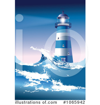 Royalty-Free (RF) Lighthouse Clipart Illustration by Eugene - Stock Sample #1065942