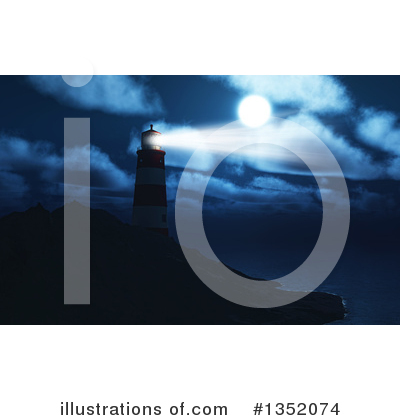 Royalty-Free (RF) Lighthouse Clipart Illustration by KJ Pargeter - Stock Sample #1352074