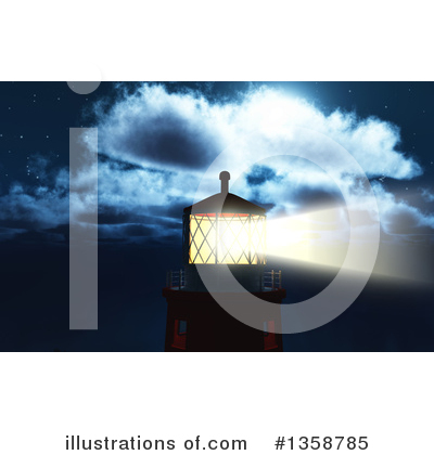 Royalty-Free (RF) Lighthouse Clipart Illustration by KJ Pargeter - Stock Sample #1358785