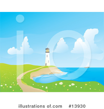 Royalty-Free (RF) Lighthouse Clipart Illustration by Rasmussen Images - Stock Sample #13930