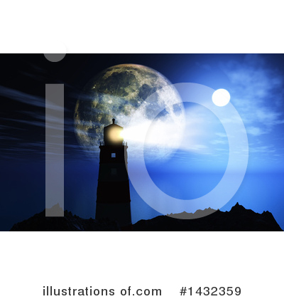 Royalty-Free (RF) Lighthouse Clipart Illustration by KJ Pargeter - Stock Sample #1432359