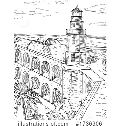 Royalty-Free (RF) Lighthouse Clipart Illustration by patrimonio - Stock Sample #1736306