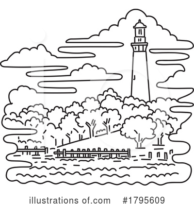 Royalty-Free (RF) Lighthouse Clipart Illustration by patrimonio - Stock Sample #1795609