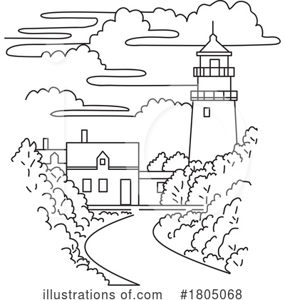 Royalty-Free (RF) Lighthouse Clipart Illustration by patrimonio - Stock Sample #1805068