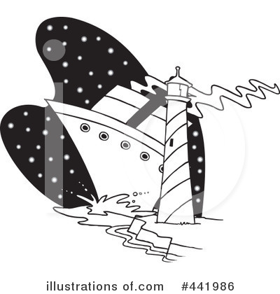 Royalty-Free (RF) Lighthouse Clipart Illustration by toonaday - Stock Sample #441986