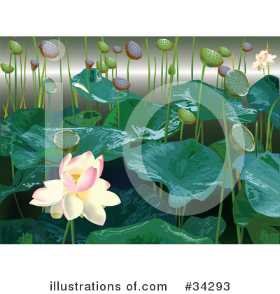 Royalty-Free (RF) Lily Clipart Illustration by Eugene - Stock Sample #34293
