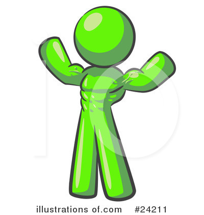 Royalty-Free (RF) Lime Green Collection Clipart Illustration by Leo Blanchette - Stock Sample #24211