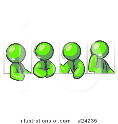 Royalty-Free (RF) Lime Green Collection Clipart Illustration by Leo Blanchette - Stock Sample #24235