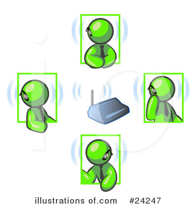 Royalty-Free (RF) Lime Green Collection Clipart Illustration by Leo Blanchette - Stock Sample #24247